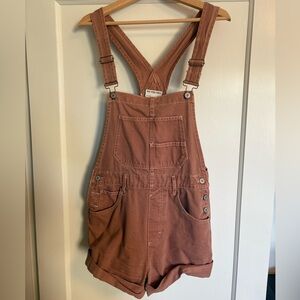 Free People Short Overalls